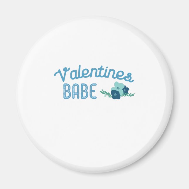 Couple Gift Valentine Babe Blume Magnet (Vorne)