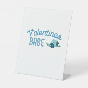 Couple Gift Valentine Babe Blume Sockelschild