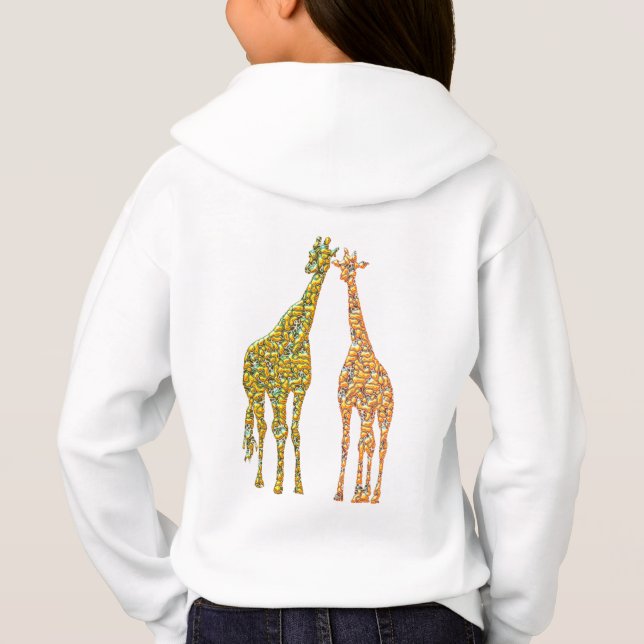 Couple Giraffe Sweat - shirt à capuche (Dos)