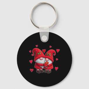 Couple Gnomes Valentine's Day Hearts Kostüm Gnome Schlüsselanhänger