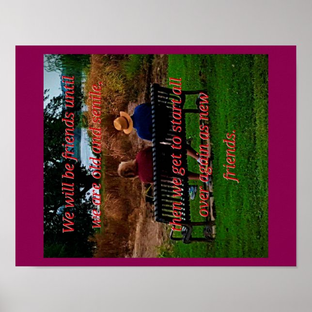 Couple Growing Old Together Friends Quote Poster (Vorne)