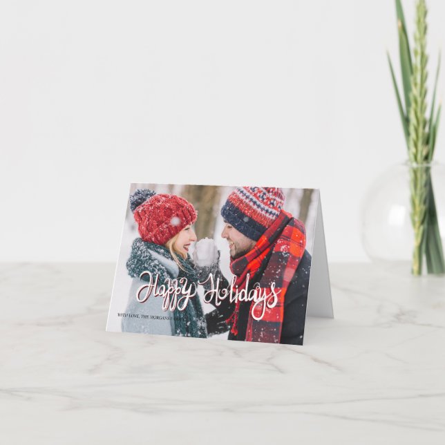 Couple Happy Holidays Foto (Vorderseite)