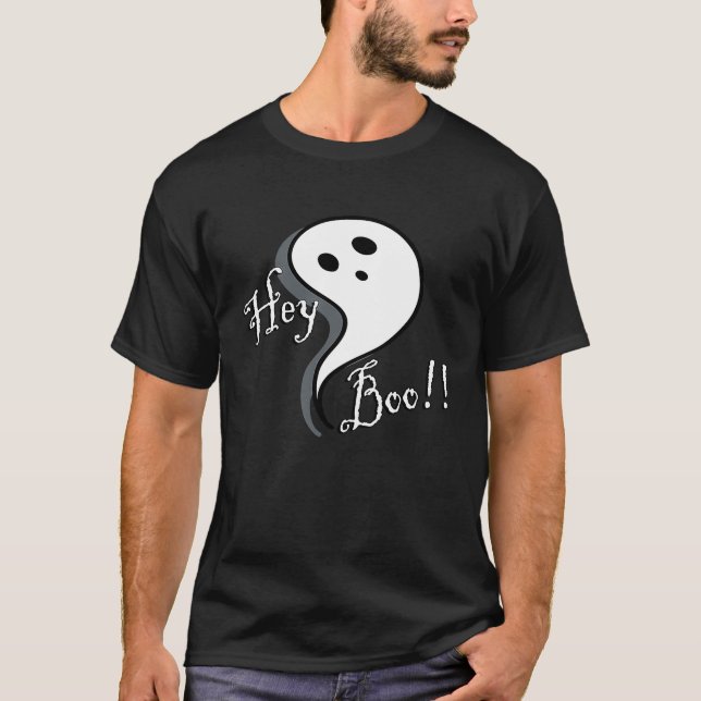 Couple  Hey Boo Ghost Halloween T-Shirt (Vorderseite)