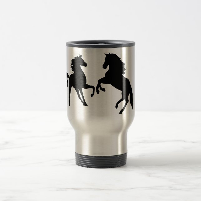 Couple Horse Travel Mugs (Centre)