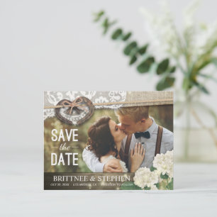 Couple Horseshoe Hydrangea Wedding Rett Date FOTO Postkarte