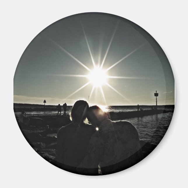 Couple in Love Cape Cod Photo Magnet (Devant)