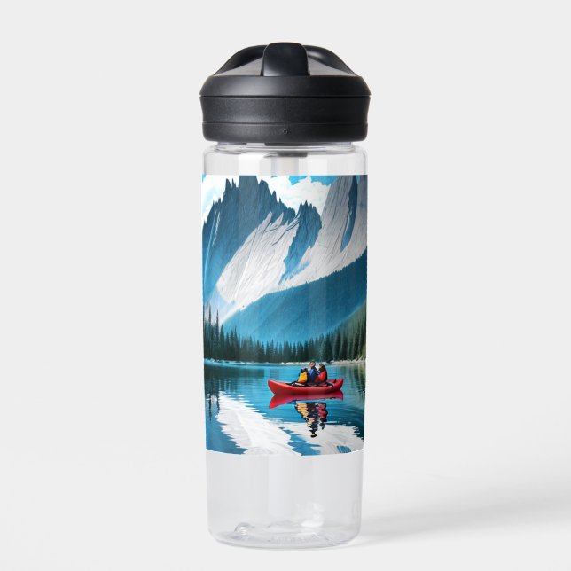 Couple Kayaking Themed Trinkflasche (Vorderseite)