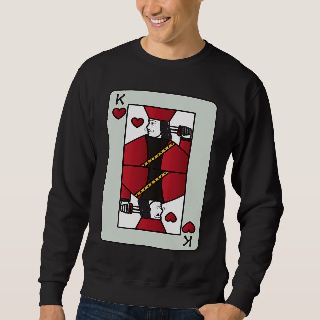 Couple King of Heart Card Valentines  Pair Sweatshirt (Vorderseite)