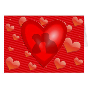 Couple Kissing in Heart mit More Hearcard