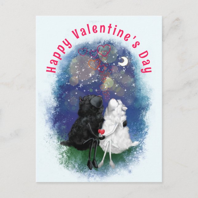 Couple Lamb Liebe Valentine's Day Card - Funny Postkarte (Vorderseite)