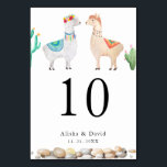 Couple Llama Wedding Tischnummer<br><div class="desc">Couple Llama Wedding Tischnummer.</div>