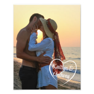 Couple Love Heart Photo personnalisée