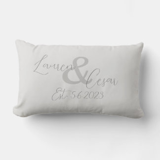Couple marié Date établie Lumbar Coussin