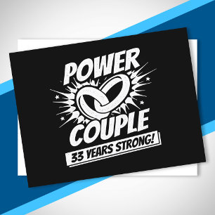 Couple Married 33 Years - 33rd Wedding Anniversary Postkarte