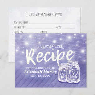 Couple Mason Jar String Light Brautparty Rezept Einladungspostkarte