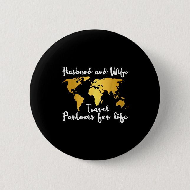 Couple Matching Husband And Wife Travel Partners F Button (Vorderseite)