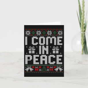 Couple Matching Peace I Come in Peace Ugly Sweater Karte