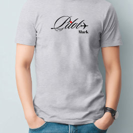 Couple Matching Pilot & Airplane Simple Custom T-Shirt