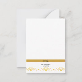 Couple Monogram Hochzeitdatum dekorative Grenze Mitteilungskarte