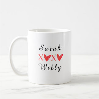 Couple Mug XOXO personnalisé