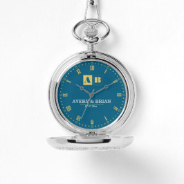 Couple Name Custom Engraved Romantic Monogram Armbanduhr