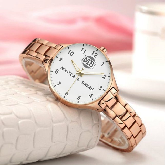 Couple Name Sentimental Wedding Keepsake Armbanduhr (Von Creator hochgeladen)