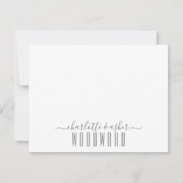 Couple Name Wedding Monogram Art Deco Typografie Mitteilungskarte