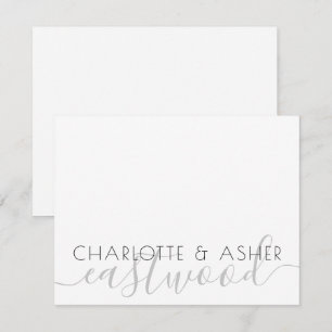 Couple Name Wedding Monogram Note Card Mitteilungskarte