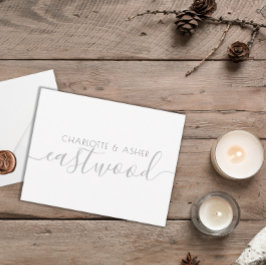 Couple Name Wedding Monogram Note Card Mitteilungskarte