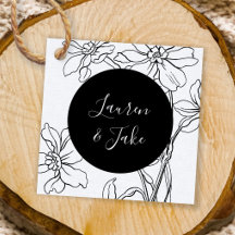 Couple Names Modern Floral Gastgeschenk Hochzeit T