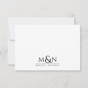 Couple Newlyly Ampersand Monogram Mitteilungskarte