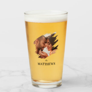 Couple Newlywed Simple Modern Photo Glas