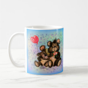 Couple Ours avec le coeur Balloon Mug Cadeau