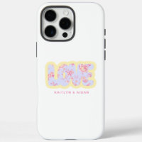 Couple personnalisé iPhone 16 Pro Coque avec LOVE