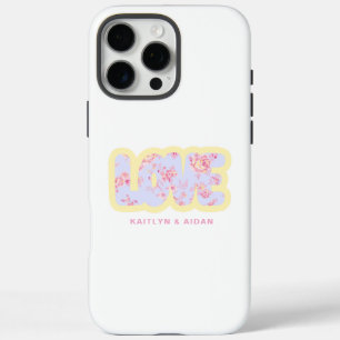Couple personnalisé iPhone 16 Pro Coque avec LOVE 