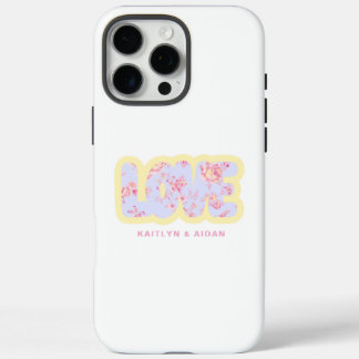 Couple personnalisé iPhone 16 Pro Coque avec LOVE 