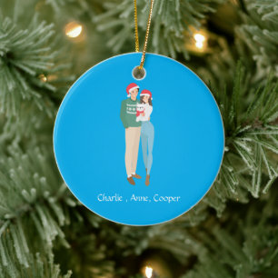 Couple personnalisé ornement de Noël sur mesure
