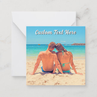 Couple Photo Card Personalized Custom Text Mitteilungskarte