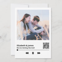 Couple Photo QR Code Faire-part de mariage unique