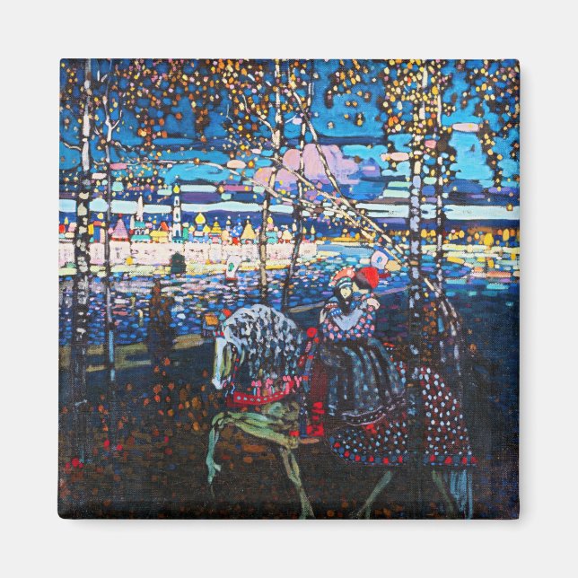 Couple Riding a White Horse, Wassily Kandinsky Magnet (Vorne)