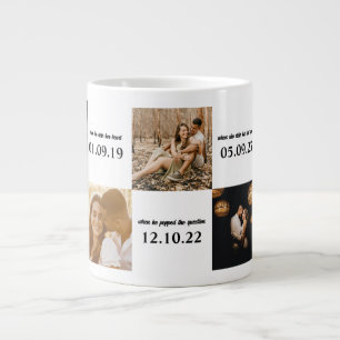 Couple Romantic Moments Personalisiert Dates Fotos Jumbo-Tasse