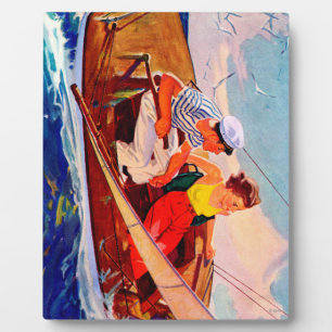 Couple Sailing by R.J. Cavaliere Fotoplatte