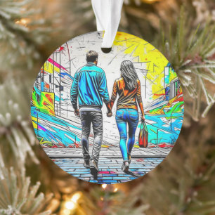 Couple Se Tenant la Main Noël Personnalisé
