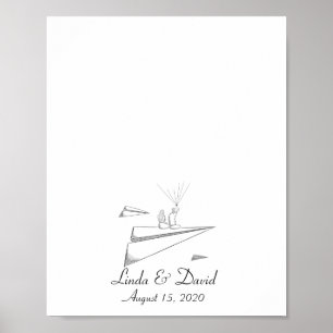 Couple-Sitzplätze auf Papierhandbuchbuchpos mit Fi Poster