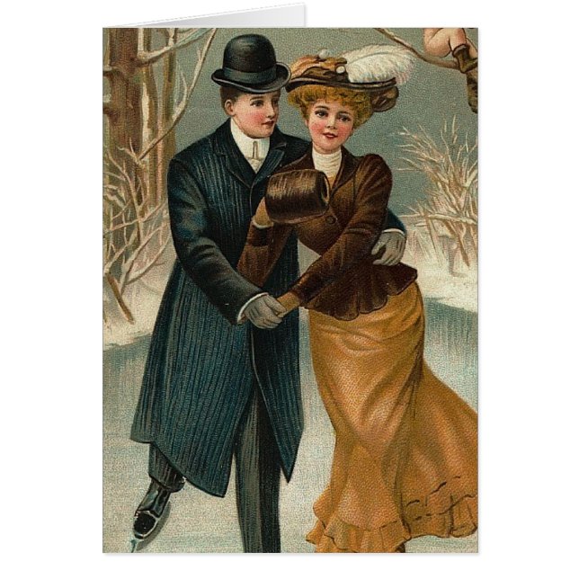 Couple Skaten, eine Vintage Szene (Vorne)