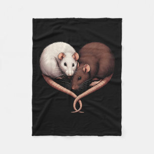 Couple Small Rodent Pet Happy Heart Liebe Niedlich Fleecedecke