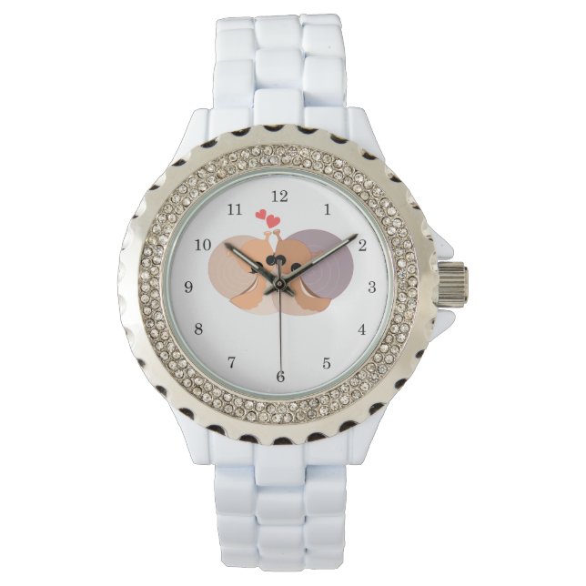 Couple Snail Watch Geschenk Armbanduhr (Vorderseite)