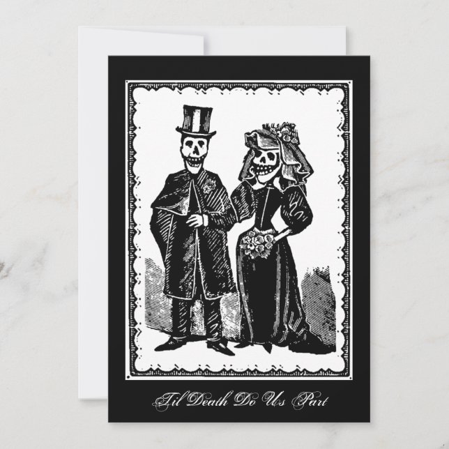 Couple squelette - Invitation (Devant)