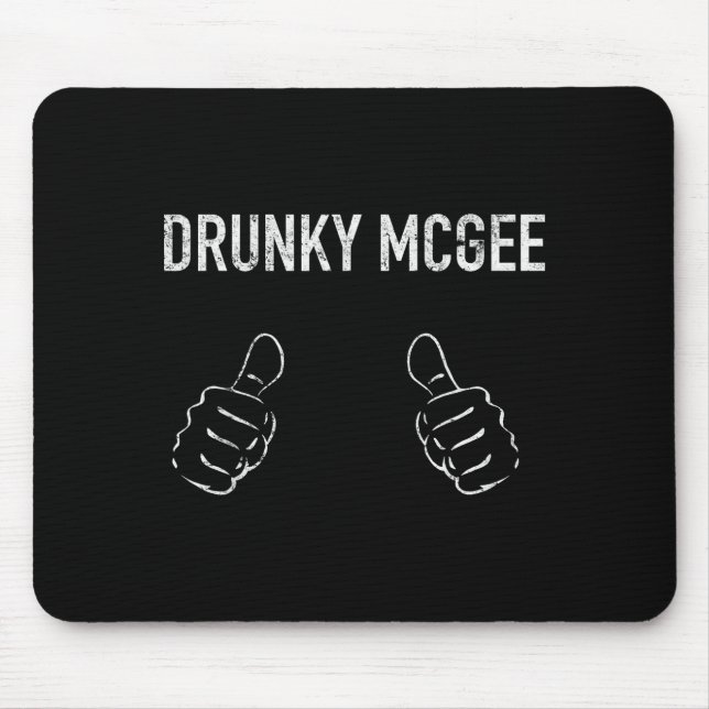 Couple St Patricks Day Shirts Men Women Im Drunky  Mousepad (Vorne)