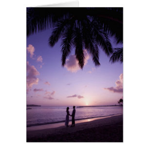Couple sur la plage, Windjammer Landing, Sainte-Lu